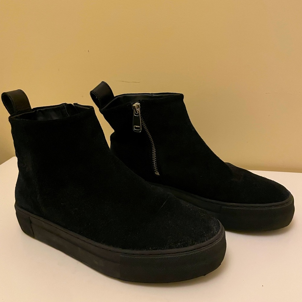 & other stories faux shearling lined suede boots Size 39